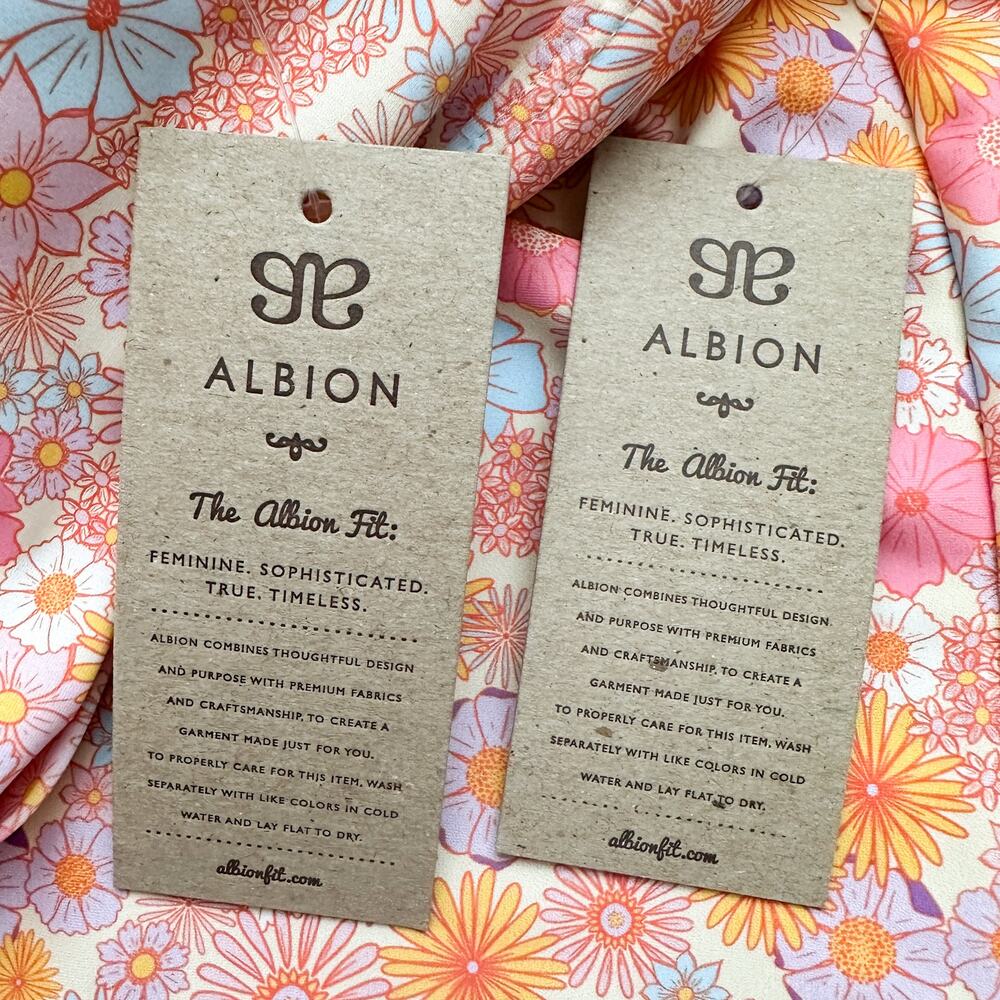 ❗️SOLD❗️Albion Darling Pink Olivia Swim Top Shorts Matching Swim Set NWT Size S - Picture 13 of 15